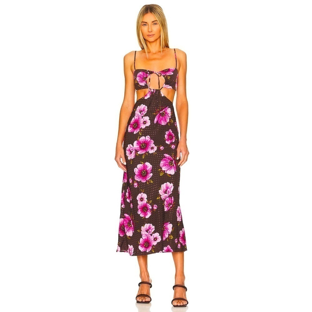 LOVERS & FRIENDS Camden Midi Dress Tessa Floral Multi